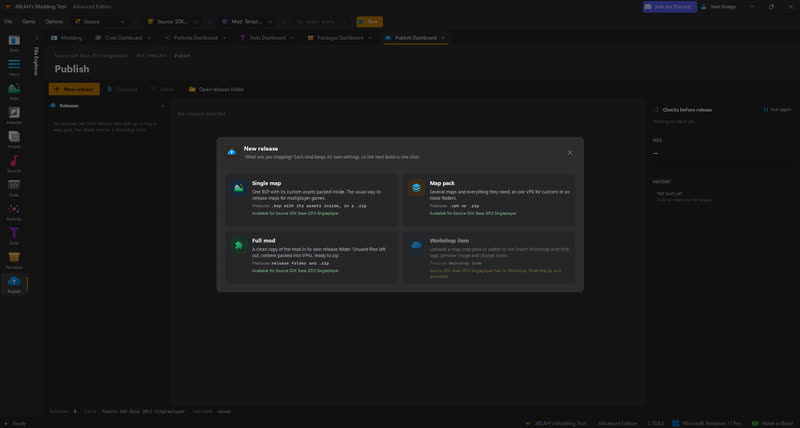 Publishing dashboard