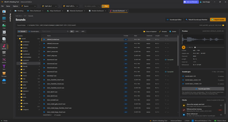 Sound dashboard