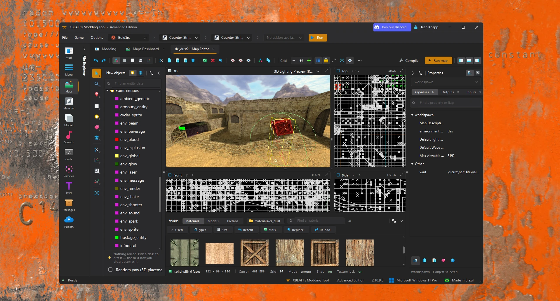 Map editor screenshot