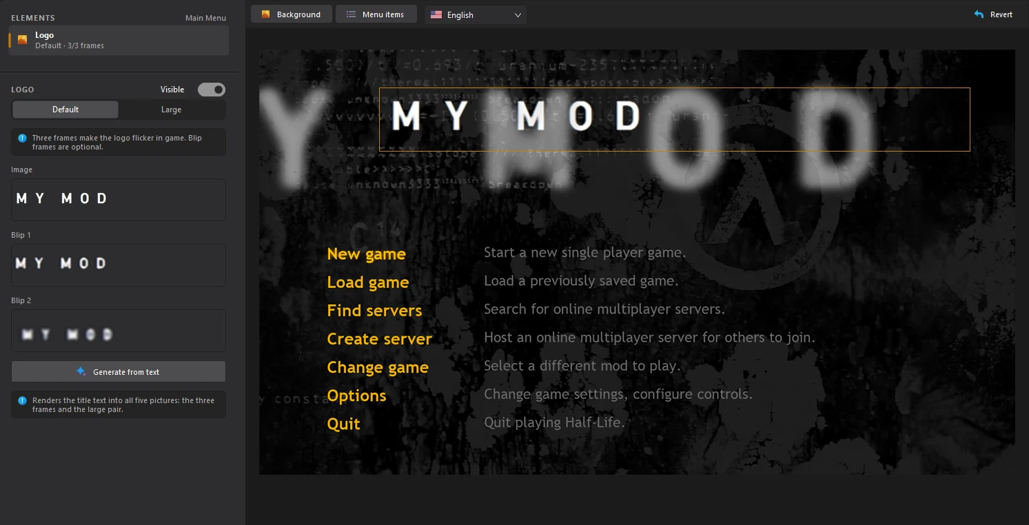 The generated logo in the preview